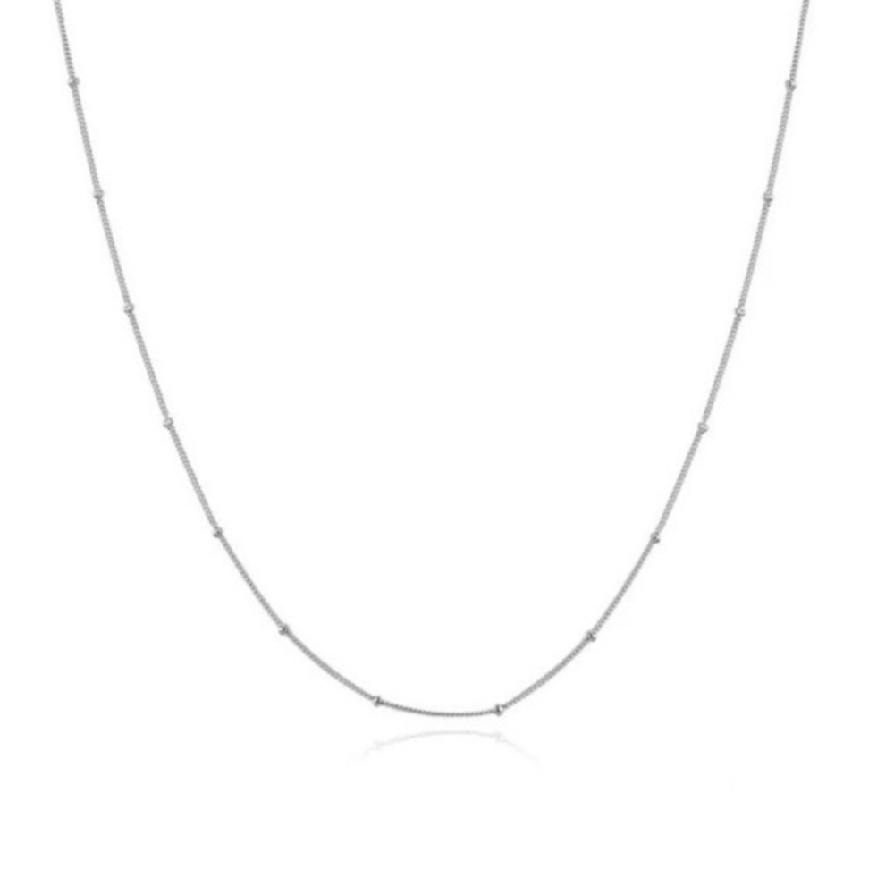 925 Sterling Silver Beaded Necklace